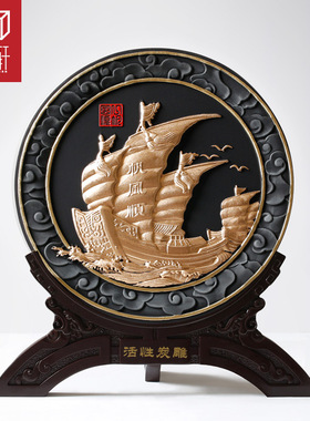 店铺公司开业礼物摆件招财进宝商务礼品实用创意活U性炭碳雕工艺