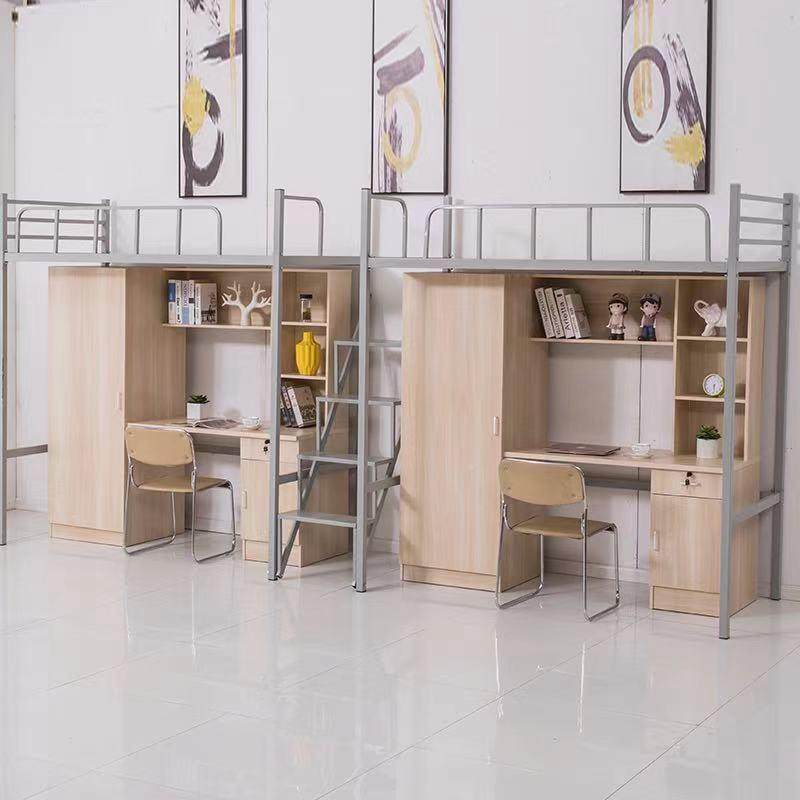 方管员工上床下宿舍公寓艺43床组合床铁床书桌架书桌一体上下厂床,淘宝优惠券,粉丝福利购,淘宝优惠卷