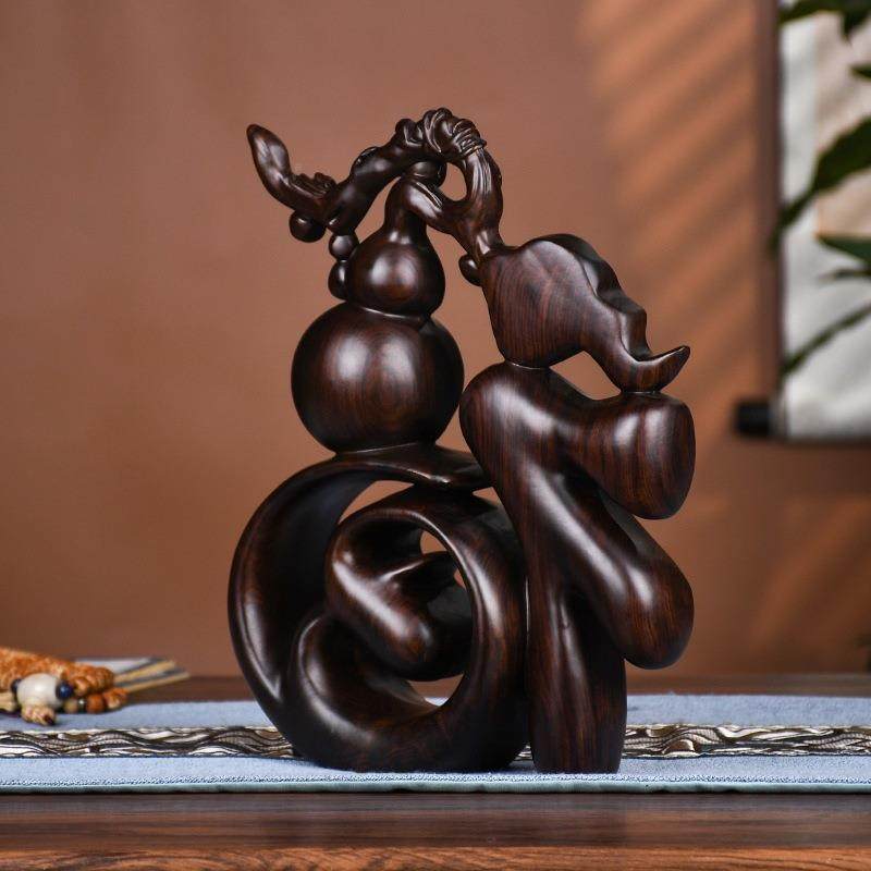 黑檀木雕福字摆件10052286家客厅视设柜酒柜摆创意简约实木居装饰,淘宝优惠券,粉丝福利购,淘宝优惠卷