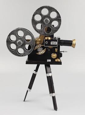 老型式放映1232机模手电工铁艺复古怀旧摆影院酒吧拍摄影道具装饰