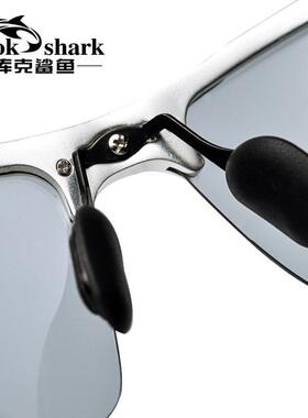 库克鲨鱼太阳眼镜男士偏光变色太阳眼镜潮开车驾驶司机日夜两用夜