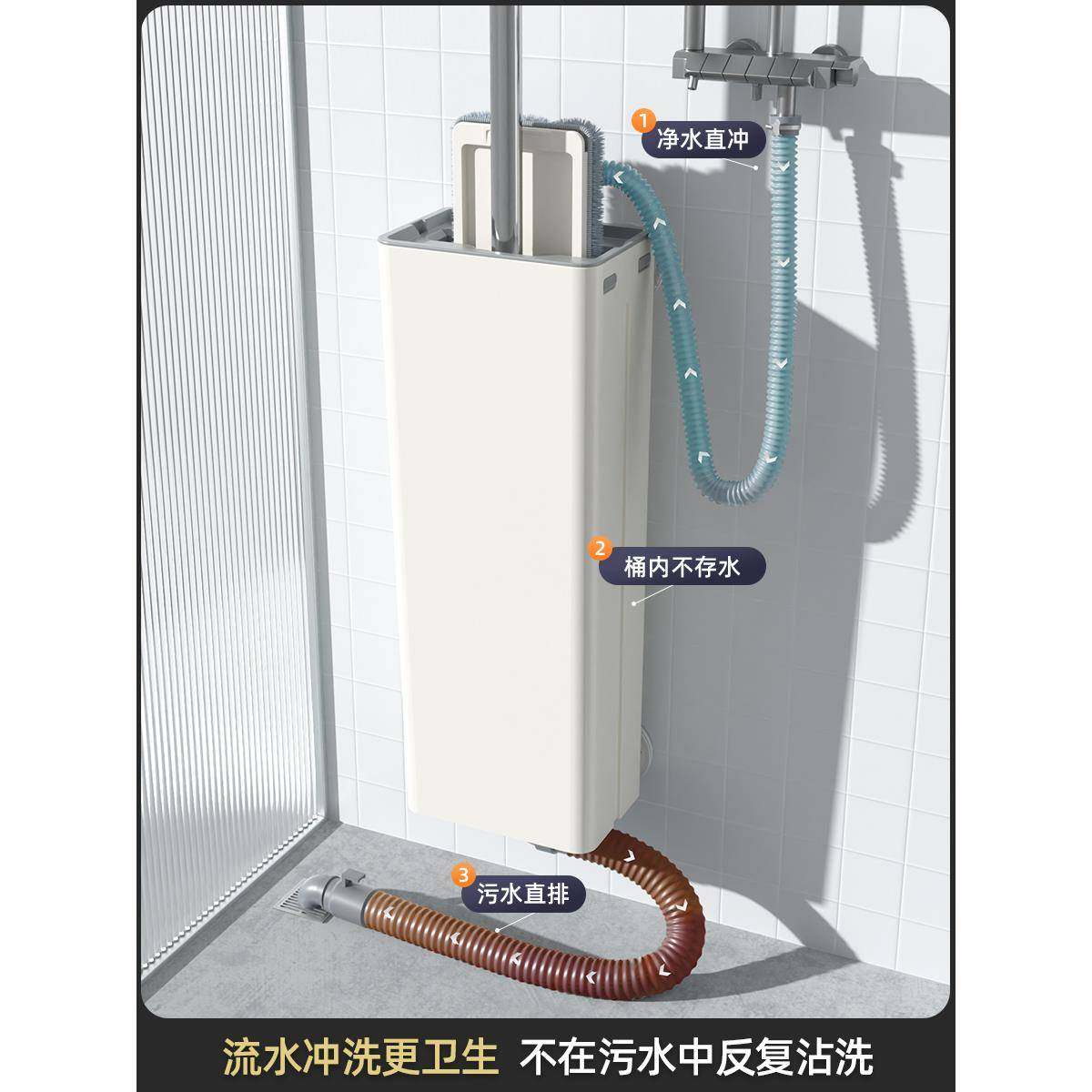 4O拖把205新款挤水免手546洗懒V人家用一拖2净平板免洗干湿两5用,淘宝优惠券,粉丝福利购,淘宝优惠卷