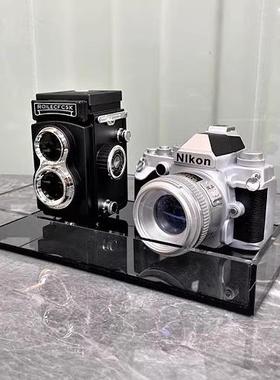 加厚亚克力thlzn%u+托盘桌面摆机饰品套餐商务相书桌件别墅样装板