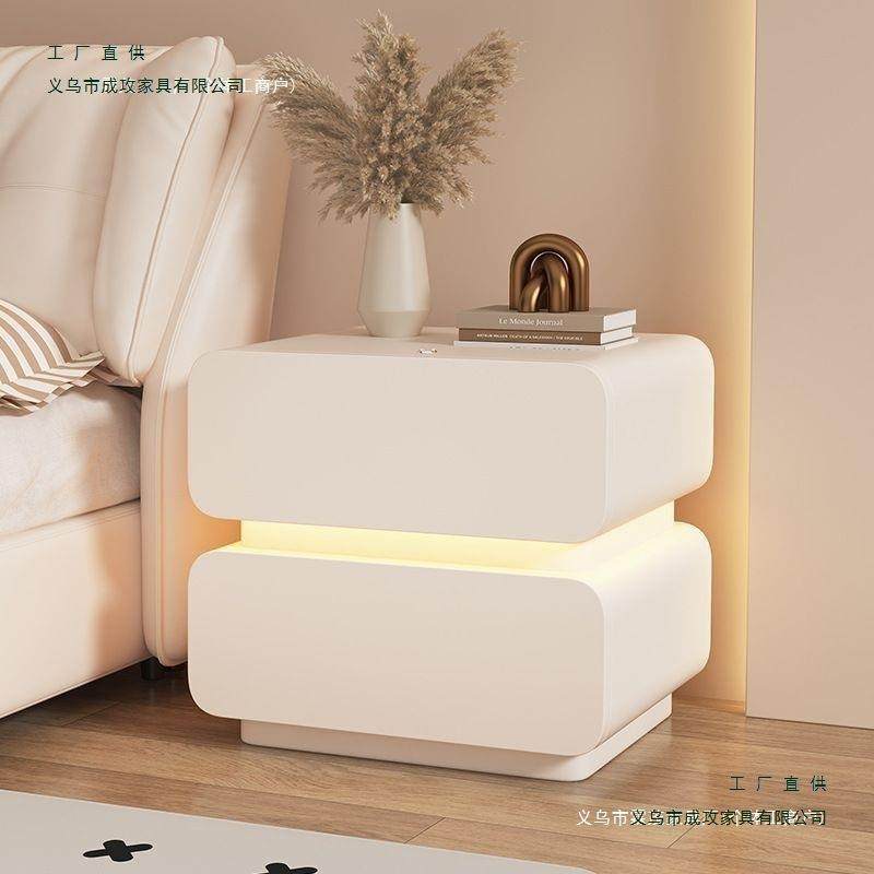 型床985头柜灯网小红奶油款风20带25新现代简约创意实木床边柜免,淘宝优惠券,粉丝福利购,淘宝优惠卷