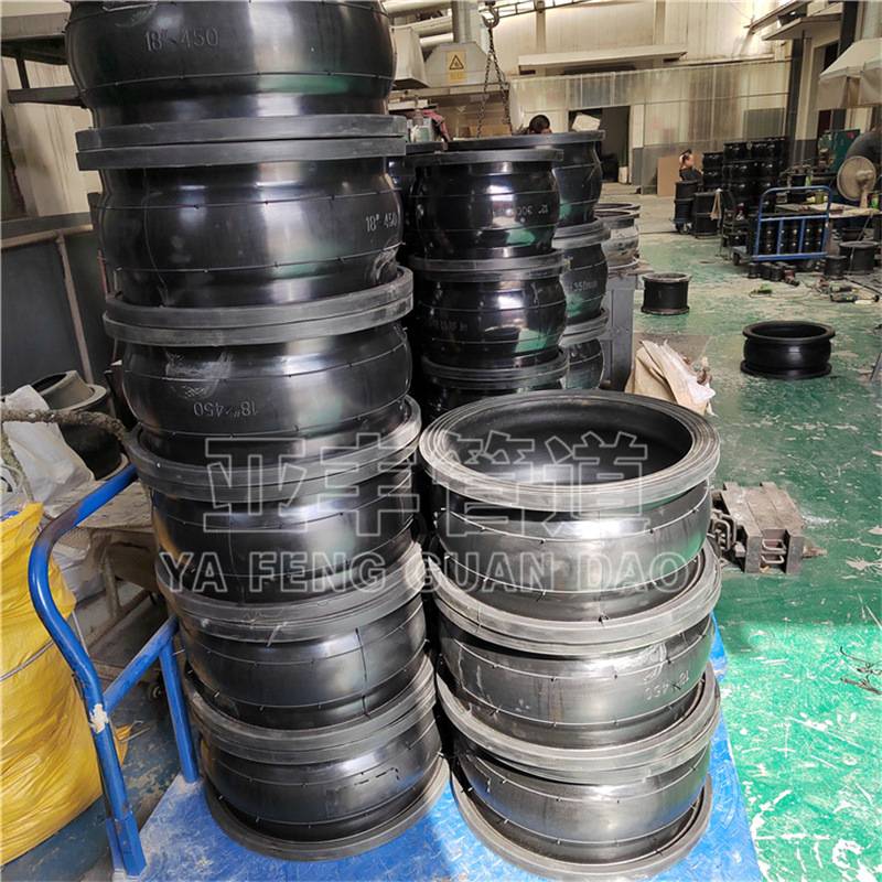 法兰连接可曲挠橡胶软接头 耐高温橡胶软连接 挠性橡胶膨胀节 - 图1