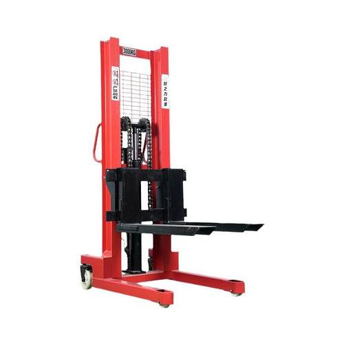 1吨2吨手动搬运升高车手动液压堆高车升降电动叉车手动轻型堆高车 - 图3