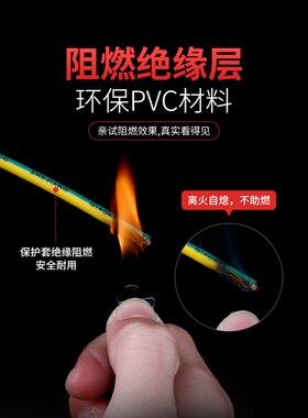 黄绿光伏接地线双色桥架软铜线配电箱门机房4/6平方跨接线连接线