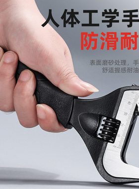 活动扳手工具套装管钳卫浴家用多功能大开口正品水槽专用活口扳手