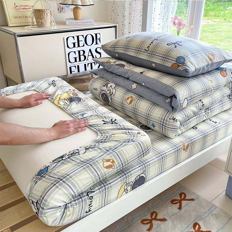 025新款纯棉全棉宿舍床上件套219132学生上下铺套单人床单被三寝,淘宝优惠券,粉丝福利购,淘宝优惠卷