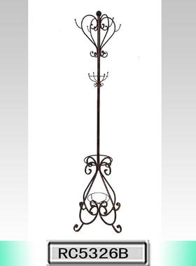 欧铁衣帽架落地衣架卧室挂衣架时挂RC3537B尚创艺意衣架雨伞桶厂