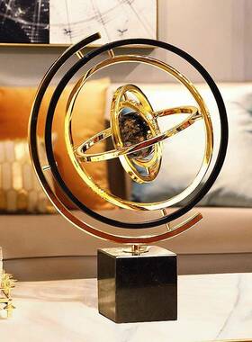 地球仪金属摆德居件工艺客厅轻奢电ltao1025装柜办视公室玄关饰品