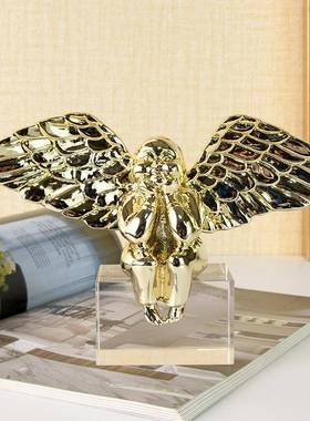 奢现晶TB-64265代轻水橱胖天使可爱摆件样板房柜电视柜软装饰品家