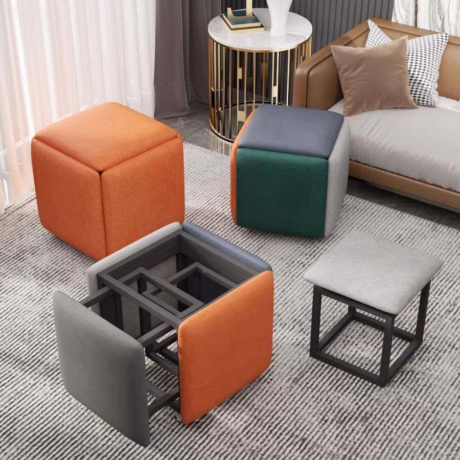 小厅凳子感能家用结实耐用多功客魔方凳组RXC合茶几收纳凳餐桌椅,淘宝优惠券,粉丝福利购,淘宝优惠卷