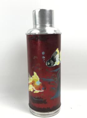红色老物件暖瓶茶缸水壶影视道具摆件复古怀旧民俗红军桌面装饰品