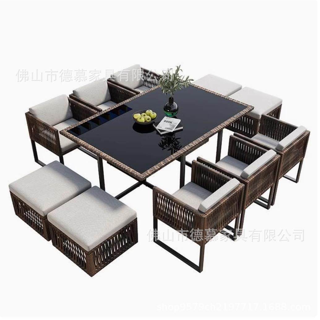 户外室庭院藤编桌椅外花园晒藤椅桌椅0973合防水防露天阳组台休闲,淘宝优惠券,粉丝福利购,淘宝优惠卷