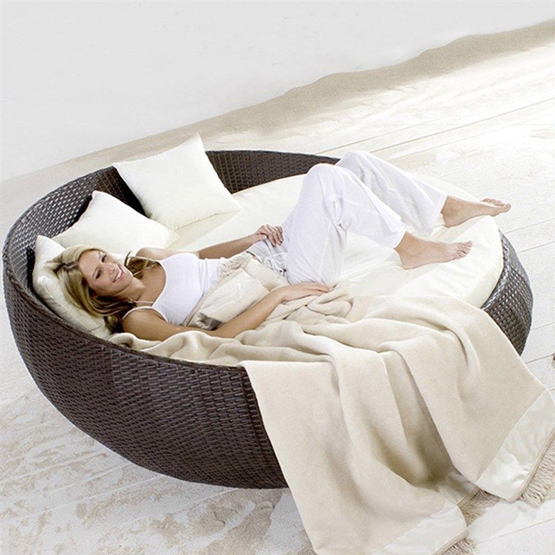 户外躺床沙发庭院藤编沙发露天沙滩躺椅阳台泳池懒人床室外大圆床,淘宝优惠券,粉丝福利购,淘宝优惠卷