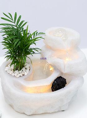 轻奢循风水轮小假现山喷泉公水10027448晶球水车流水摆件环水代客