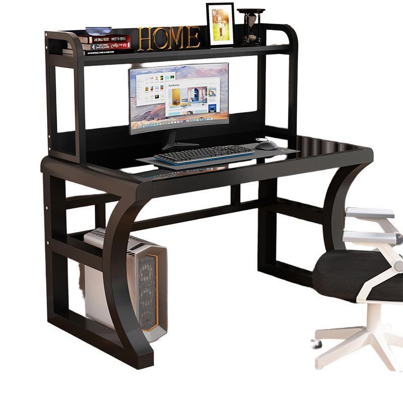 J书架组合桌钢化玻璃脑简约现代*卧室办公学生家用写电F975H6T5桌 - 图3