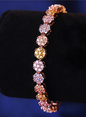 创意款时尚潮人跨境 配饰铜锆石手链女士欧美风格款新款手环