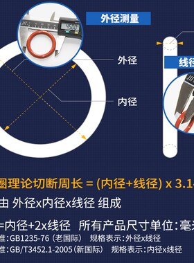 硅胶密封圈红色防水内径(51.5-90mm)*2.65mm/10只硅胶圈o形圈