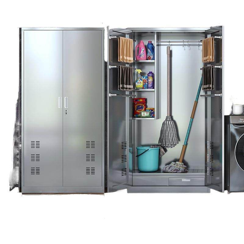 不锈钢清洁柜阳柜台985杂物柜学家政工具储校物把拖把柜保洁扫卫,淘宝优惠券,粉丝福利购,淘宝优惠卷