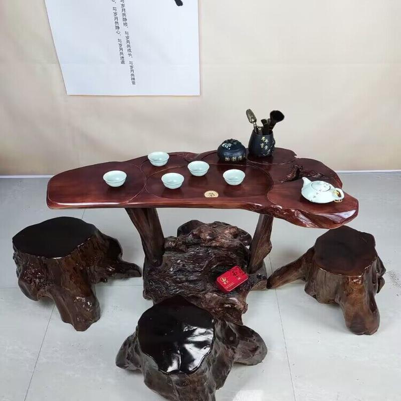 根雕茶实木树根茶几原木家用台客厅香樟木头茶台IBP树小桩型台阳 - 图3