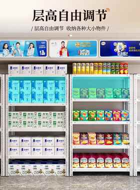 超市货架家用角钢储物架阳台置物架多层落地仓库展示架仓储铁架子