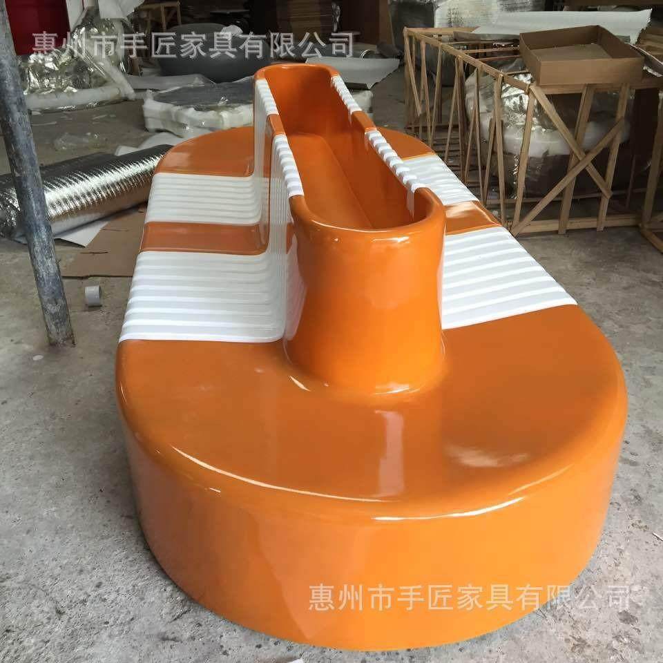 玻璃钢花盆座椅木纹多人位休息座椅商场中庭美陈广场写字楼家具,淘宝优惠券,粉丝福利购,淘宝优惠卷