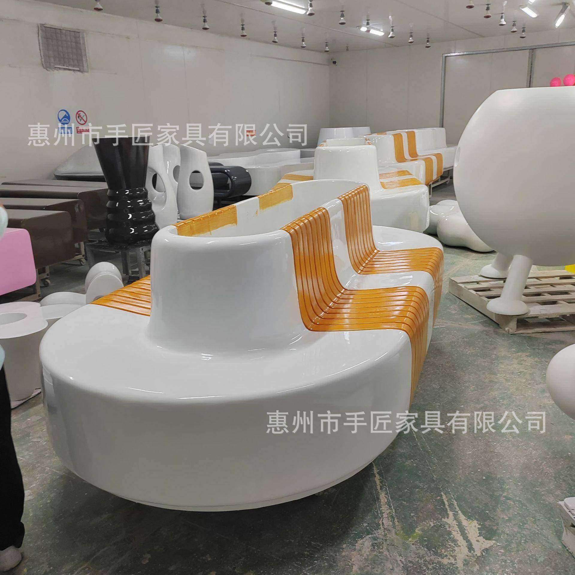 玻璃钢花盆座椅木纹多人位休息座椅商场中庭美陈广场写字楼家具,淘宝优惠券,粉丝福利购,淘宝优惠卷