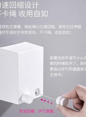 室内室外阳台免打孔不锈钢丝隐形伸缩窗台晒衣神器绳索晾衣绳