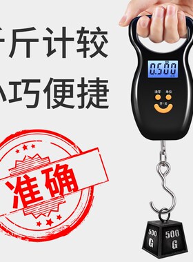 高精度手提电子秤家用50公斤小型迷你便携式弹簧快递称挂钩买菜小