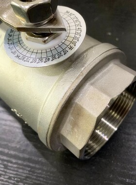 304不锈钢带刻度二片式球阀4分 通径大流量刻度螺纹 带锁阀门6分