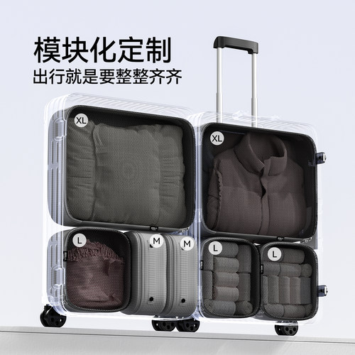 原始人旅行收纳袋便携式旅游衣服收纳包行李箱分装袋洗漱包化妆包 - 图1