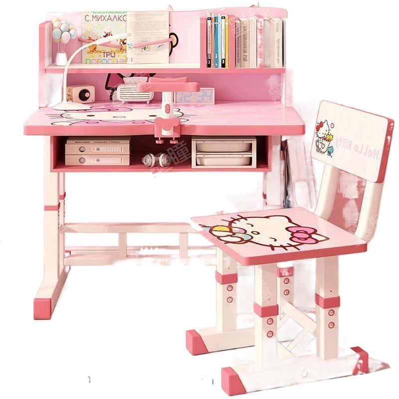LE children's study desk home desk primary school student writing desk and chair set NRH lifting and lowering simple table for children