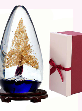 招财树摆件琉璃工艺品家居客厅玄关酒柜餐边柜轻奢装饰品开业礼品