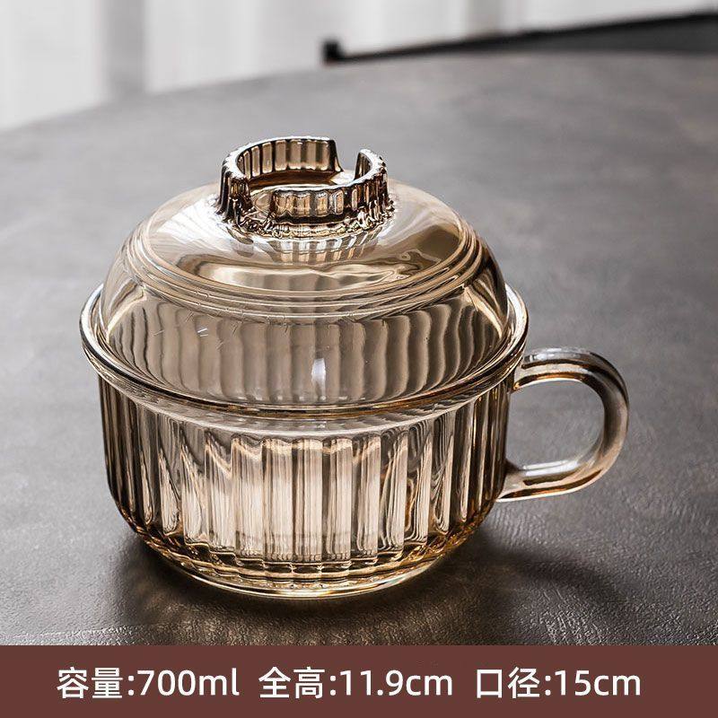 2026年新款带盖泡面碗ins高颜值家用碗沙拉碗学生宿舍玻璃碗上班,淘宝优惠券,粉丝福利购,淘宝优惠卷