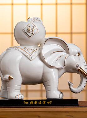 陶象瓷大摆一对件t1619217招办财家用客厅公室吉祥物电视柜摆设工