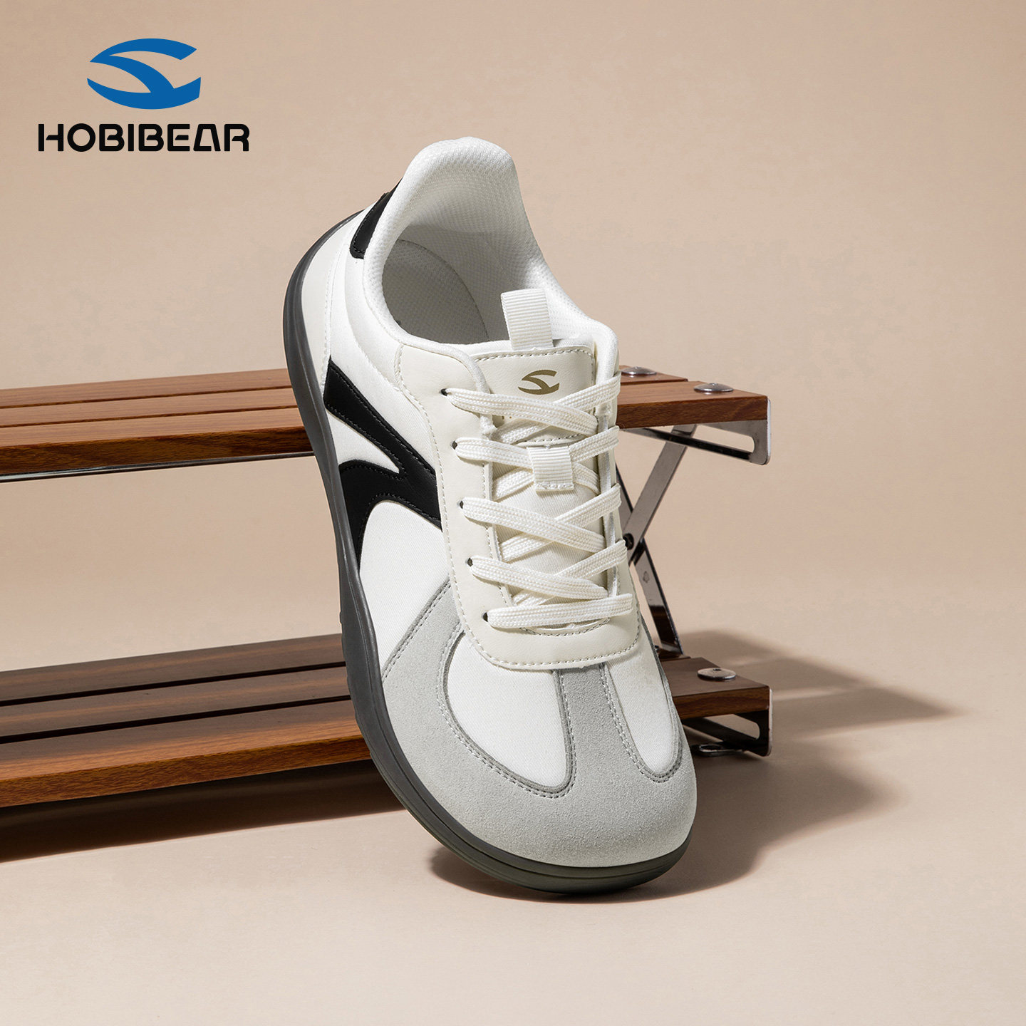 HOBIBEAR宽楦赤足薄底德训鞋男女2025秋冬加绒保暖宽头平步复古潮,淘宝优惠券,粉丝福利购,淘宝优惠卷