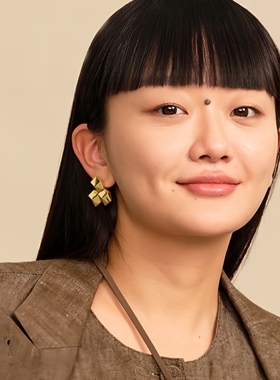JUDYHUA纯粹系列金属极简几何耳环耳饰
