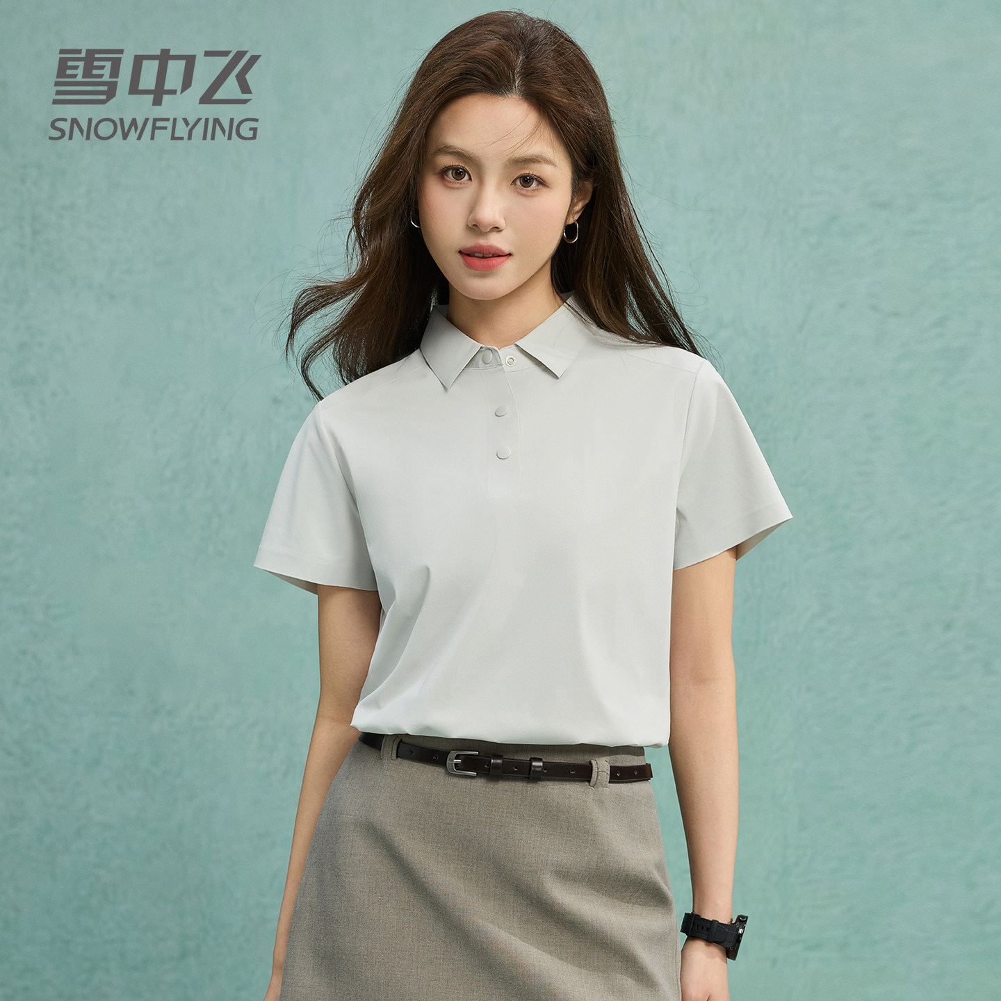 雪中飞POLO衫女士薄款翻领