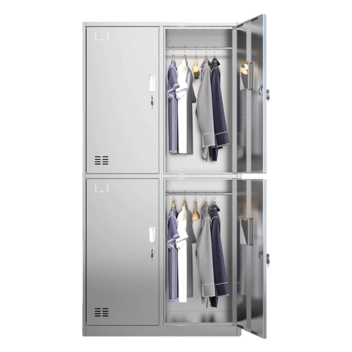 304不锈钢更衣柜无尘车间带锁换衣柜员工储物收纳柜鞋柜食堂碗柜,淘宝优惠券,粉丝福利购,淘宝优惠卷