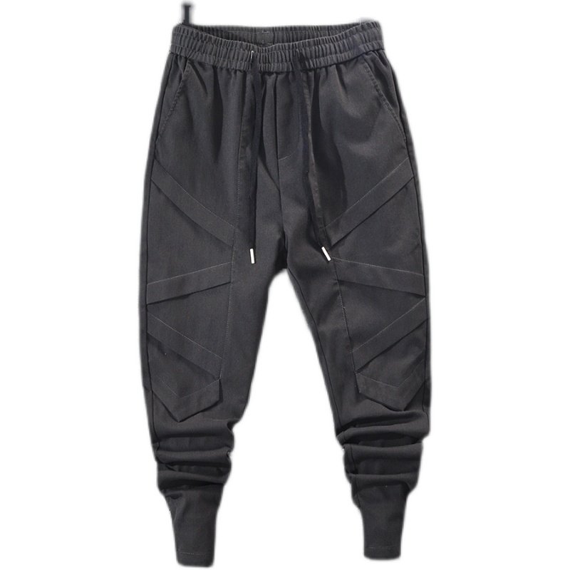 新款秋季男士修身小脚休闲裤纯色束口裤韩版潮流显瘦百搭哈伦裤子,淘宝优惠券,粉丝福利购,淘宝优惠卷