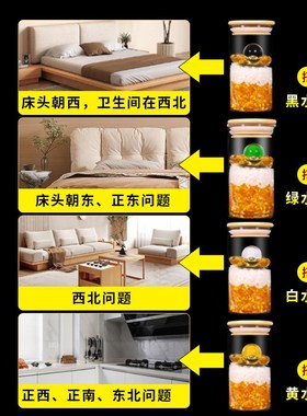 安忍水瓶子摆件厕所卫生间在西北角床头朝西卧室客厅安仁水玻璃瓶