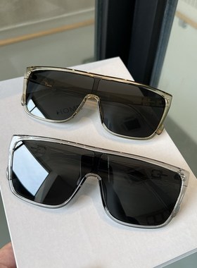 一体式墨镜男女级感2024新款白色网红潮流情侣太阳眼镜大脸显瘦