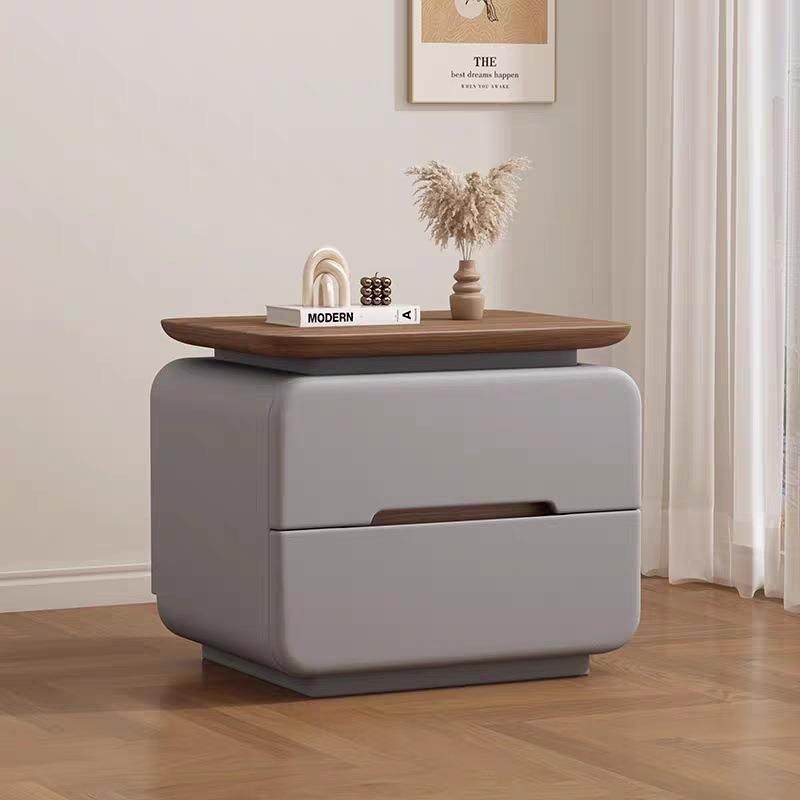 简约奶油现代小型床头柜高级卧室纯实木新款轻奢收纳储物柜床边柜,淘宝优惠券,粉丝福利购,淘宝优惠卷