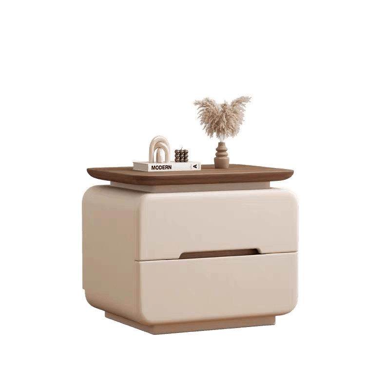 简约奶油现代小型床头柜高级卧室纯实木新款轻奢收纳储物柜床边柜,淘宝优惠券,粉丝福利购,淘宝优惠卷