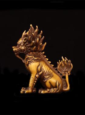 纯铜神兽獬豸摆件室内客厅办公室摆设家居装饰品开业礼品乔迁瑞兽