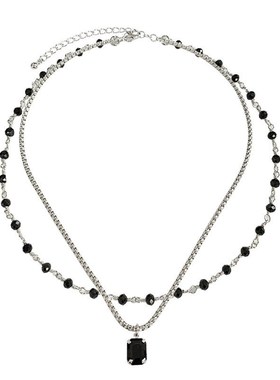 黑色锁骨链女颈带脖子饰品气质流苏项链项圈配饰网红冷淡风配饰