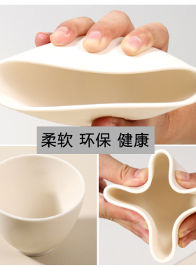 面膜碗套装硅胶面膜刷双头软毛扇形平头透明涂抹泥膜面部美容工具