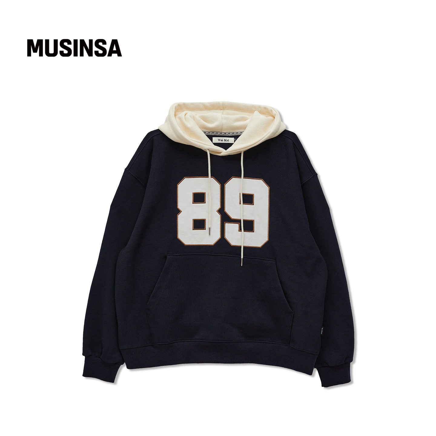 WAIKEIYKSTUDIOS拼色89Logo男女连帽衫新款